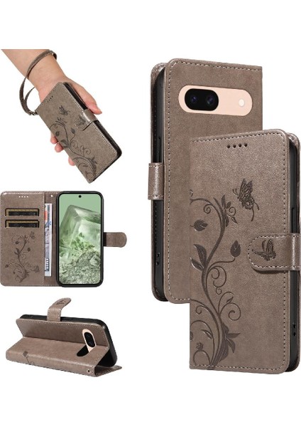 Piksel 8A Için Kılıf Yüksek Kaliteli Deri Cüzdan Telefon Kılıfı Kabartmalı (Yurt Dışından)