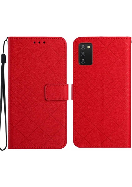 SZY Mall El Kayışı Kartı ile Samsung Galaxy A03S Cüzdan Pu Deri Için Flip Case (Yurt Dışından)