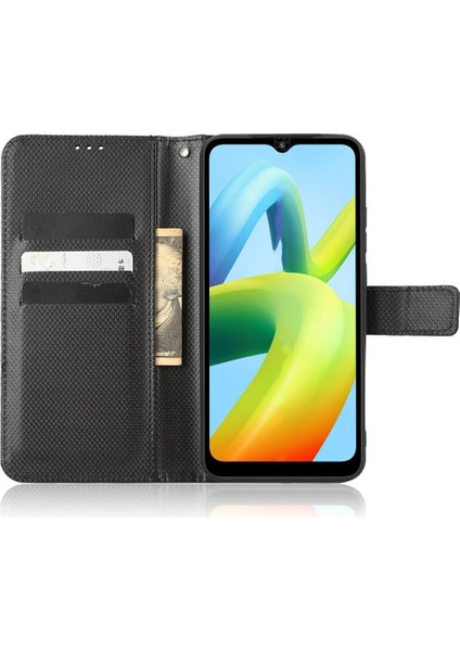 Xiaomi Redmi A1 Artı Kickstand Manyetik Cüzdan Kart Tutucu Kapak (Yurt Dışından)
