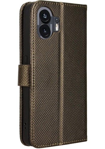Nothing Kılıf Telefon 2 Kart Tutucu Kickstand Kapak Manyetik Cüzdan (Yurt Dışından)