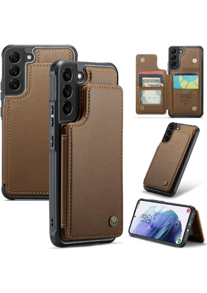 Samsung Galaxy S21 Pu Deri Kickstand Rfıd Ince Için Caseme Cüzdan Kılıf (Yurt Dışından)