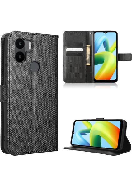 Xiaomi Redmi A1 Artı Kickstand Manyetik Cüzdan Kart Tutucu Kapak (Yurt Dışından)