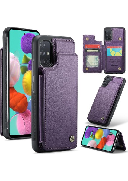 Samsung Galaxy A51 4g Ince Darbeye Vaka Kart Pu Için Caseme Cüzdan Kılıf (Yurt Dışından)