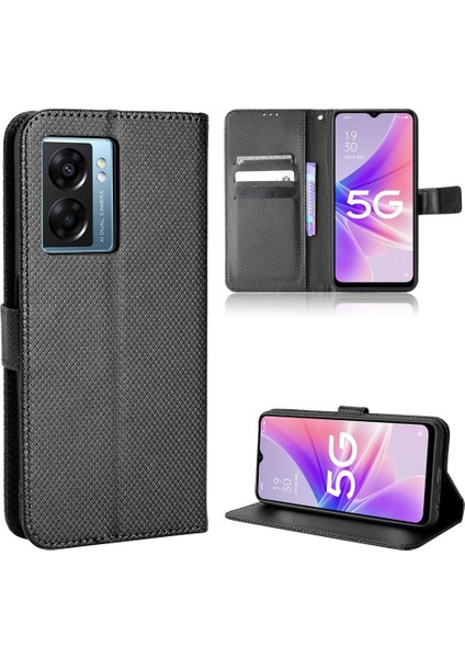 Oppo A57 5g Kickstand Manyetik Cüzdan Kart Tutucu Kapak Için Kılıf (Yurt Dışından)