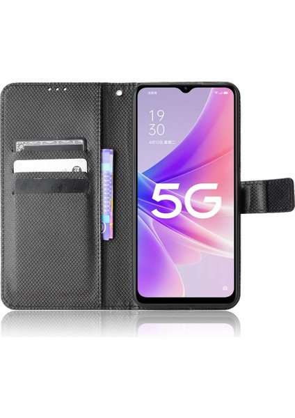 Oppo A57 5g Kickstand Manyetik Cüzdan Kart Tutucu Kapak Için Kılıf (Yurt Dışından)