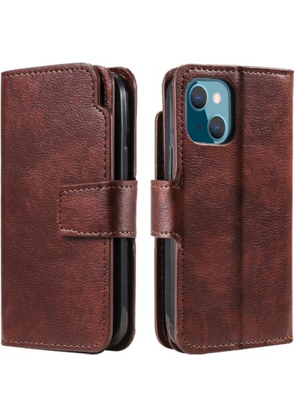 IPhone 15 Için Kılıf Artı Kickstand Pu Deri 9 Kart Yuvaları Cüzdan Manyetik (Yurt Dışından)