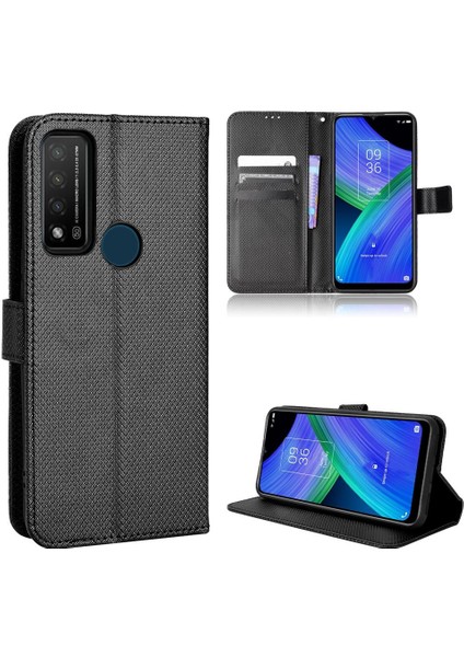 Tcl 20AX 5g Kart Tutucu Manyetik Cüzdan Kapak Kickstand Için Kılıf (Yurt Dışından)