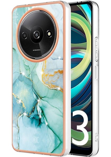 Xiaomi Redmi A3 Mermer Desen Yumuşak Tampon Koruma Için Kılıf Ince Tpu (Yurt Dışından)