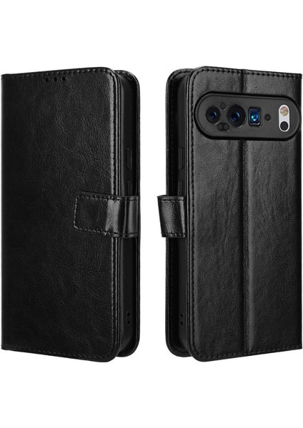 Piksel 9 Pro Cüzdan Flip Kapak Manyetik Kart Tutucu Için Kılıf (Yurt Dışından)