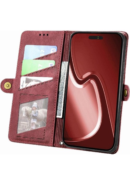 IPhone 15 Için Flip Case Pro Darbeye Kapak Kapak Cüzdan Basit Iş (Yurt Dışından) fırsatları