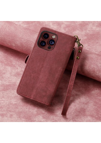 IPhone 15 Için Flip Case Pro Darbeye Kapak Kapak Cüzdan Basit Iş (Yurt Dışından) indirimleri