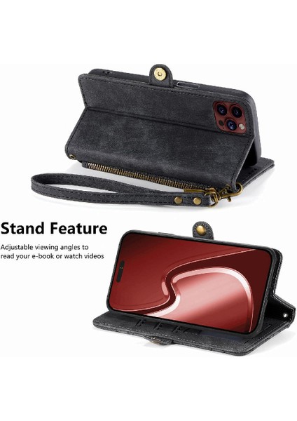 IPhone 15 Için Flip Case Pro Max Basit Iş Kapak Kapak Darbeye (Yurt Dışından)