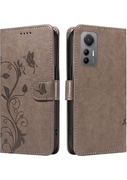 El Kayışı ile Xiaomi 12 Lite Için Kılıf Kabartmalı Kelebek Cüzdan Telefon (Yurt Dışından)