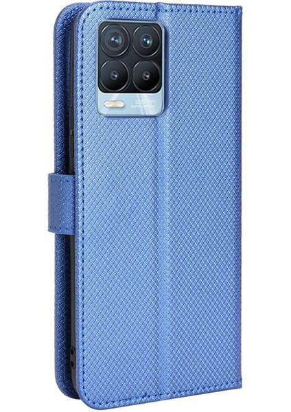 Realme 8 4g/realme 8 Pro 4g Manyetik Cüzdan Kickstand Kart Tutucu (Yurt Dışından)