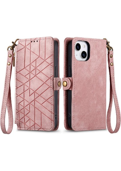 IPhone 14 Için Flip Case Cüzdan Kılıf Basit Iş Flip Kapak (Yurt Dışından)