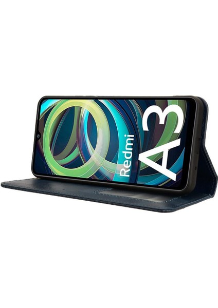 Xiaomi Poco C61 Cüzdan Manyetik Kapatma Pu Deri Kılıf (Yurt Dışından)