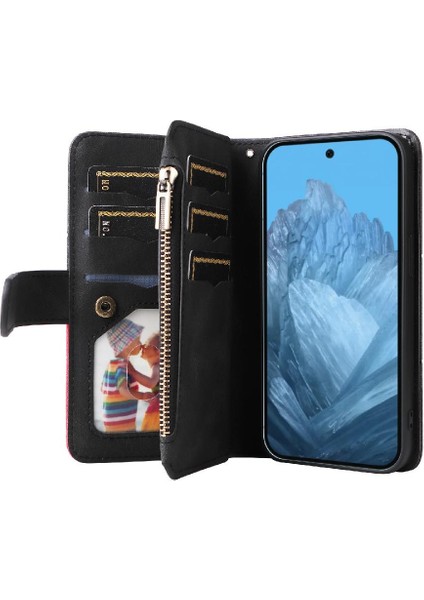 Piksel 9 Pro 5g Dokuz Kart Yuvaları ile Iki Renkli Dikiş (Yurt Dışından)