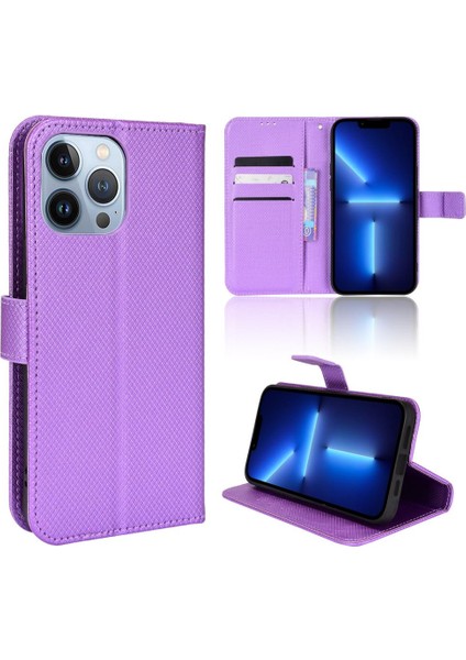 IPhone 13 Için Kılıf Pro Manyetik Cüzdan Kart Tutucu Kapak Kickstand (Yurt Dışından)