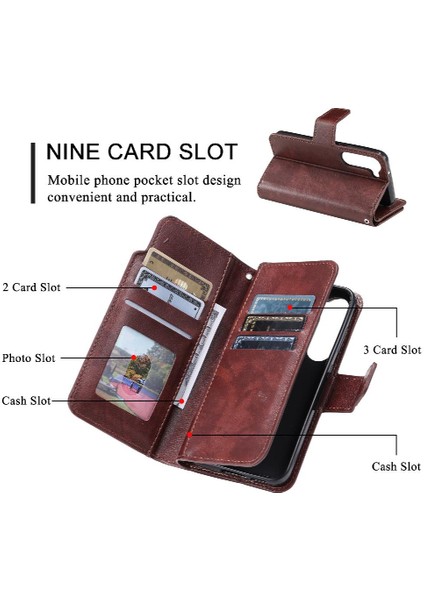 Samsung Galaxy S23 Cüzdan Pu Deri Kickstand Manyetik 9 Kart (Yurt Dışından) fırsatları