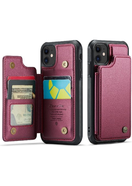 IPhone 11 Kart Tutucu Pu Deri Rfıd Engelleme Için Caseme Cüzdan Kılıf (Yurt Dışından)