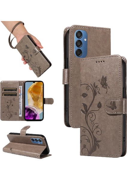 Samsung Galaxy Flip Için Flip CASE/F15 5g El Kayışı ve Kart Yuvası ile (Yurt Dışından)