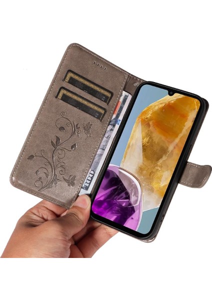 Samsung Galaxy Flip Için Flip CASE/F15 5g El Kayışı ve Kart Yuvası ile (Yurt Dışından)