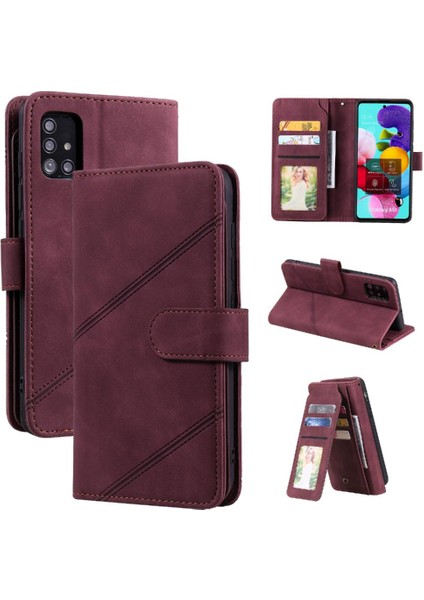 Samsung Galaxy A51 4g Kart Tutucu Için Kılıf Kickstand Cüzdan Flip Folio Pu (Yurt Dışından)