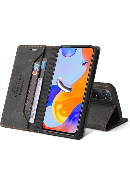 Uyumlu Redmi Not 11 Pro 4g Cüzdan Kılıf Kickstand Premium Deri (Yurt Dışından)
