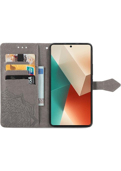 Xiaomi Redmi Not Için Kılıf 13 Pro Zarif Desen Deri Kılıf Basit (Yurt Dışından)