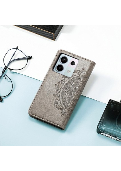 Xiaomi Redmi Not Için Kılıf 13 Pro Zarif Desen Deri Kılıf Basit (Yurt Dışından)