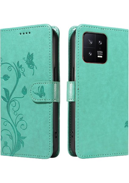 Xiaomi 13 Için Kılıf ve Kart Yuvası Cüzdan Telefon Kılıfı Kabartmalı Kelebek (Yurt Dışından) indirimleri