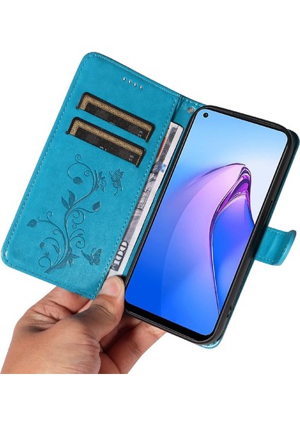 Oppo Oppo 8 Pro 5g Için Kılıf Kabartmalı Kelebek Yüksek Kaliteli Deri Telefon Kılıfı (Yurt Dışından)