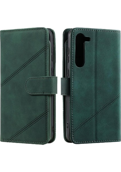 Samsung Galaxy S23 Kart Tutucu Için Kickstand Pu Deri Bileklik (Yurt Dışından)