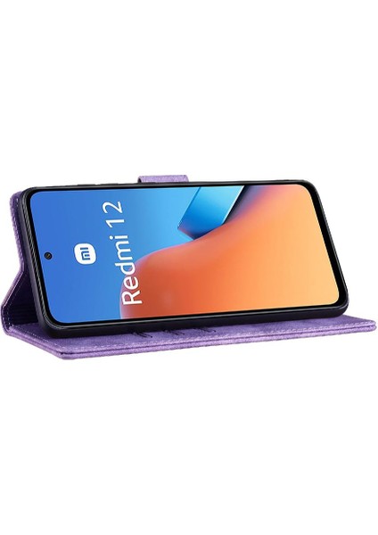 Xiaomi Redmi Için 12 4g/5g Tutucu Kapak Çevirin Folio Cüzdan Kılıf Sevimli (Yurt Dışından)