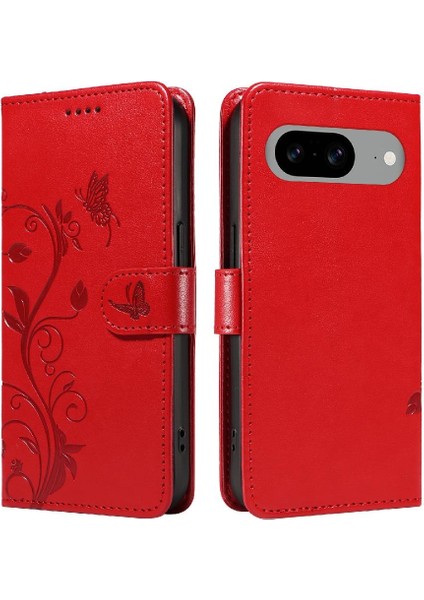 Pixel 8 Için Kılıf ve El Kayışı Cüzdan Telefon Kılıfı ile Kart Yuvası (Yurt Dışından)