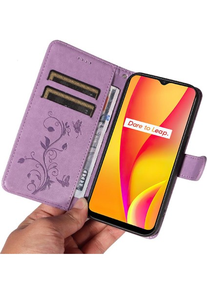 El Kayışı ve Kart Yuvası ile Realme C15/C12 Cüzdan Telefon Kılıfı Için Kılıf (Yurt Dışından) indirimleri