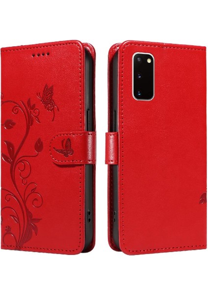 Samsung Galaxy S20 ve Kart Yuvası Cüzdan Telefon Kılıfı Kabartmalı (Yurt Dışından)