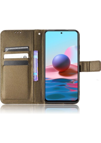 Xiaomi Redmi Not 10 4g Kapak Için Kickstand Manyetik Cüzdan Kart (Yurt Dışından) indirimleri