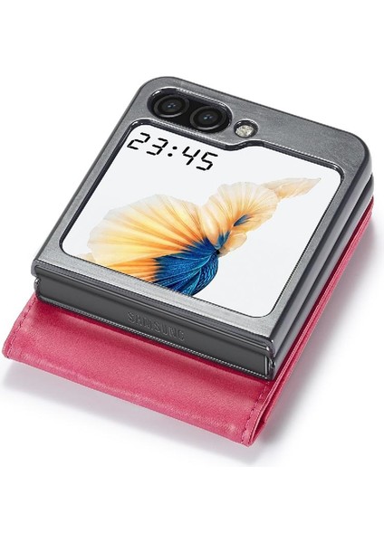 Samsung Galaxy Z Flip 5 Için Kılıf Tutucu ile Buzağı Doku Yatay Çevir (Yurt Dışından) modelleri