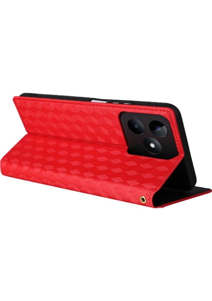 Realme C51 4g Kart Yuvaları Tutucu Manyetik Kapatma 3D Desen Pu (Yurt Dışından)