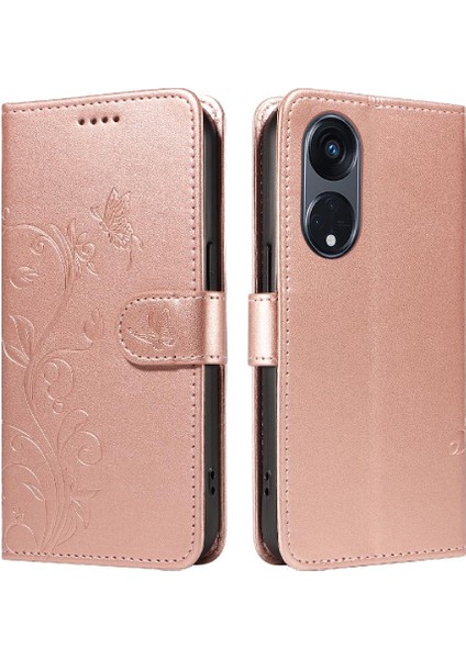 Oppo RENO8T 5g Için Kılıf ve El Kayışı Cüzdan Telefon Kılıfı ile Kart Yuvası (Yurt Dışından)