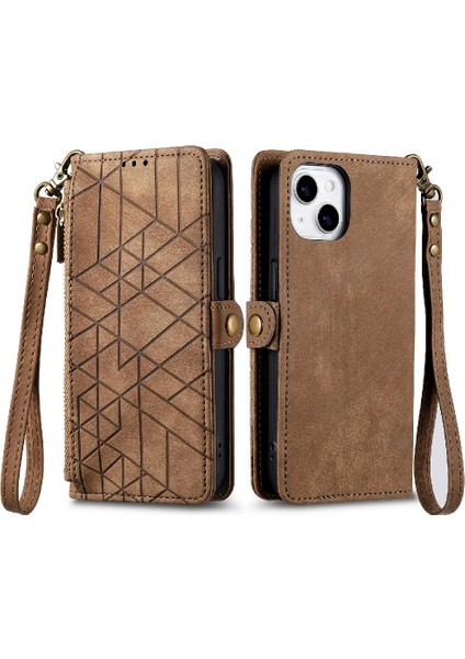 IPhone 14 Için Flip Case Cüzdan Kılıf Basit Iş Flip Kapak (Yurt Dışından) fırsatları
