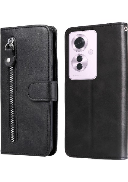 Oppo Oppo 11F Için Kılıf Koruyucu Kapak Kart Yuvası Tutucular Deri Fermuar (Yurt Dışından) fırsatları
