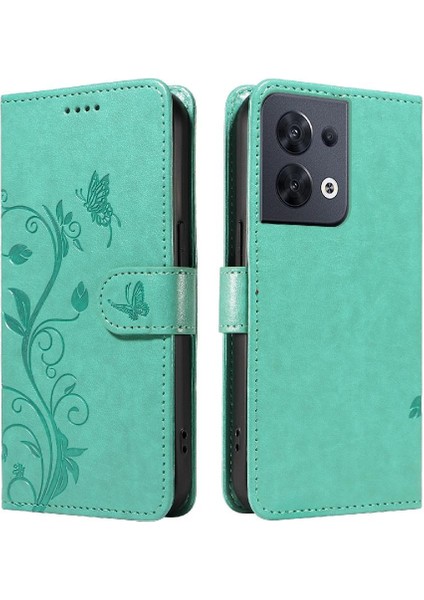 Oppo Oppo 8 Pro 5g Için Kılıf Kabartmalı Kelebek Yüksek Kaliteli Deri Telefon Kılıfı (Yurt Dışından)