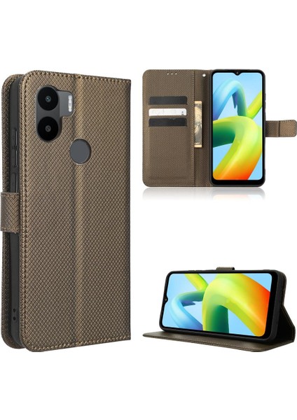 Xiaomi Redmi A1 Artı Kickstand Manyetik Cüzdan Kart Tutucu Kapak (Yurt Dışından)