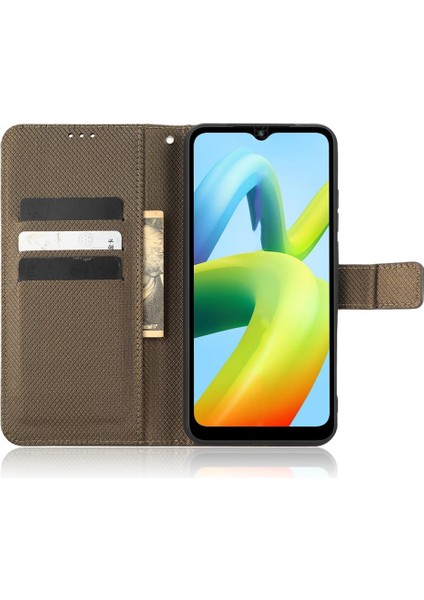 Xiaomi Redmi A1 Artı Kickstand Manyetik Cüzdan Kart Tutucu Kapak (Yurt Dışından)