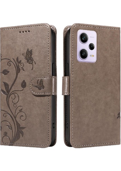 Xiaomi Redmi Için Not 12 Pro 5g Cüzdan Telefon Kılıfı Kabartmalı Kelebek (Yurt Dışından)