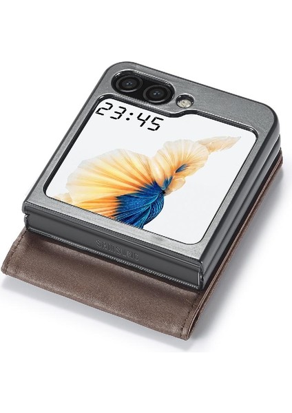 Samsung Galaxy Z Flip 5 Için Kılıf Tutucu ile Buzağı Doku Yatay Çevir (Yurt Dışından) fiyatları