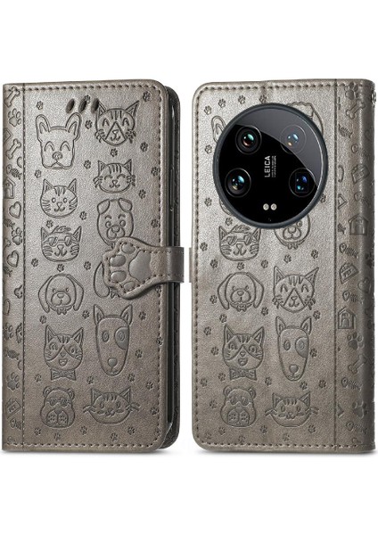 Xiaomi 14 Için Kılıf Ultra Kapak Kapak Darbeye Kısa Kayış Deri Kılıf (Yurt Dışından)