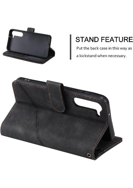 Samsung Galaxy S23 Kart Tutucu Için Kickstand Pu Deri Bileklik (Yurt Dışından) fırsatları